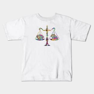 Scales heart and brain Kids T-Shirt